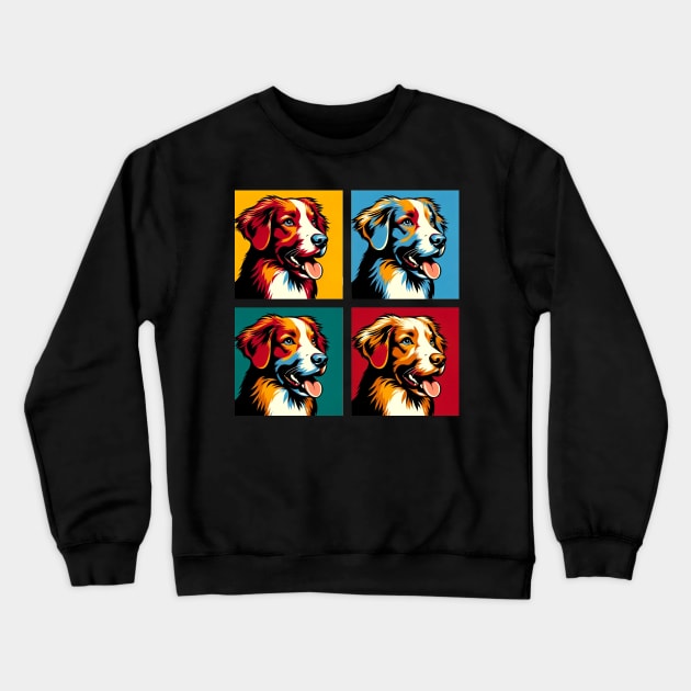 Nova Scotia Duck Tolling Retriever Pop Art - Dog Lovers Crewneck Sweatshirt by PawPopArt